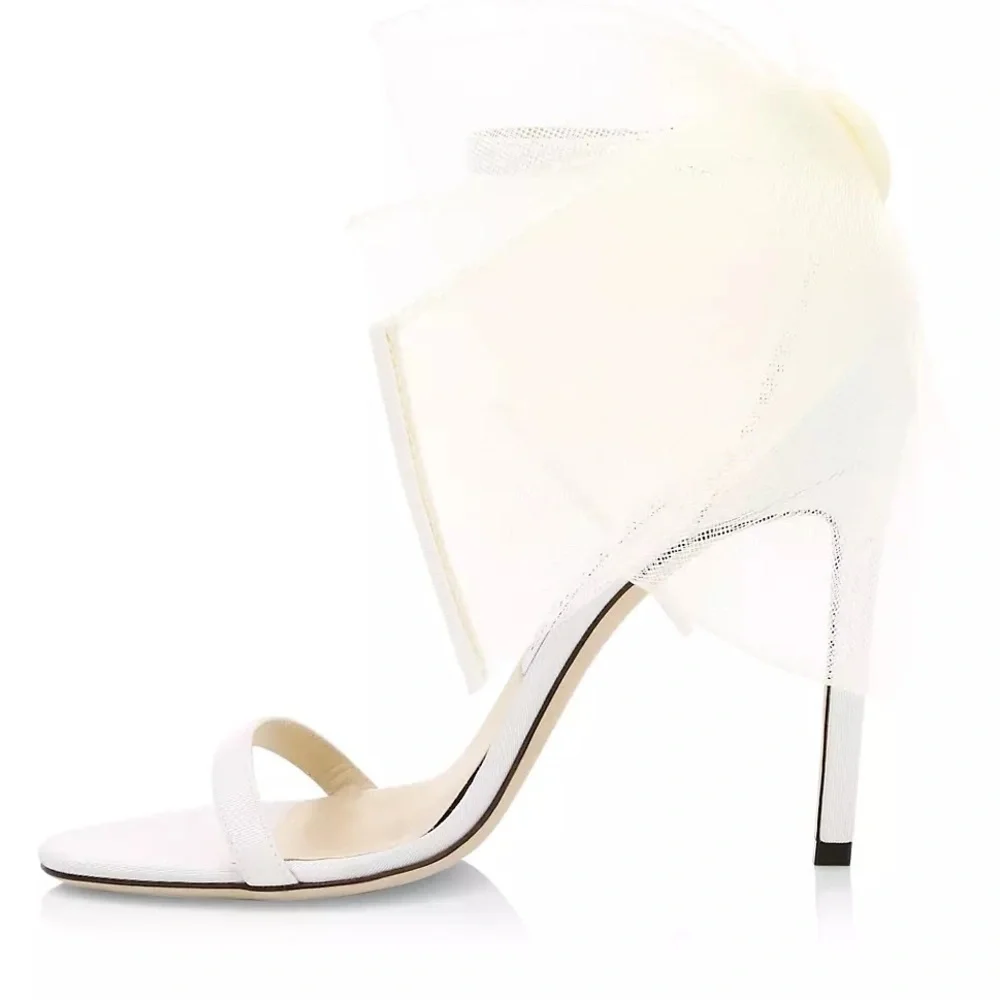 Jimmy Choo Aveline 100MM Tulle Bow Heels